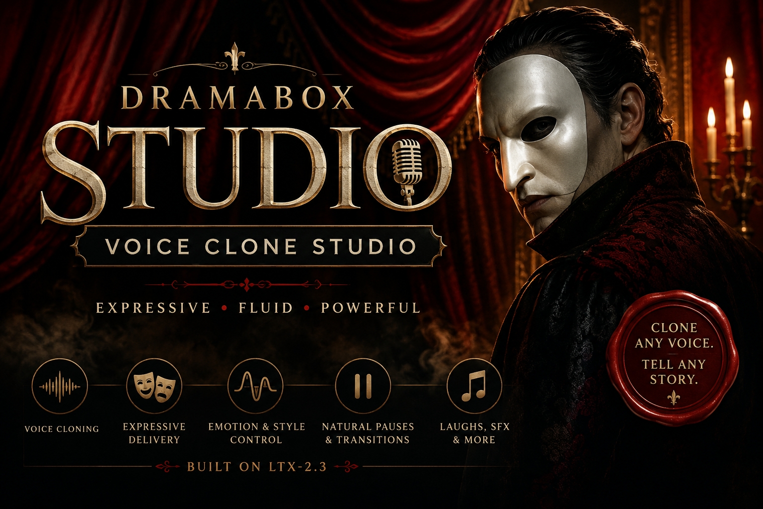 DramaBox Voice Studio standalone voice cloning lab