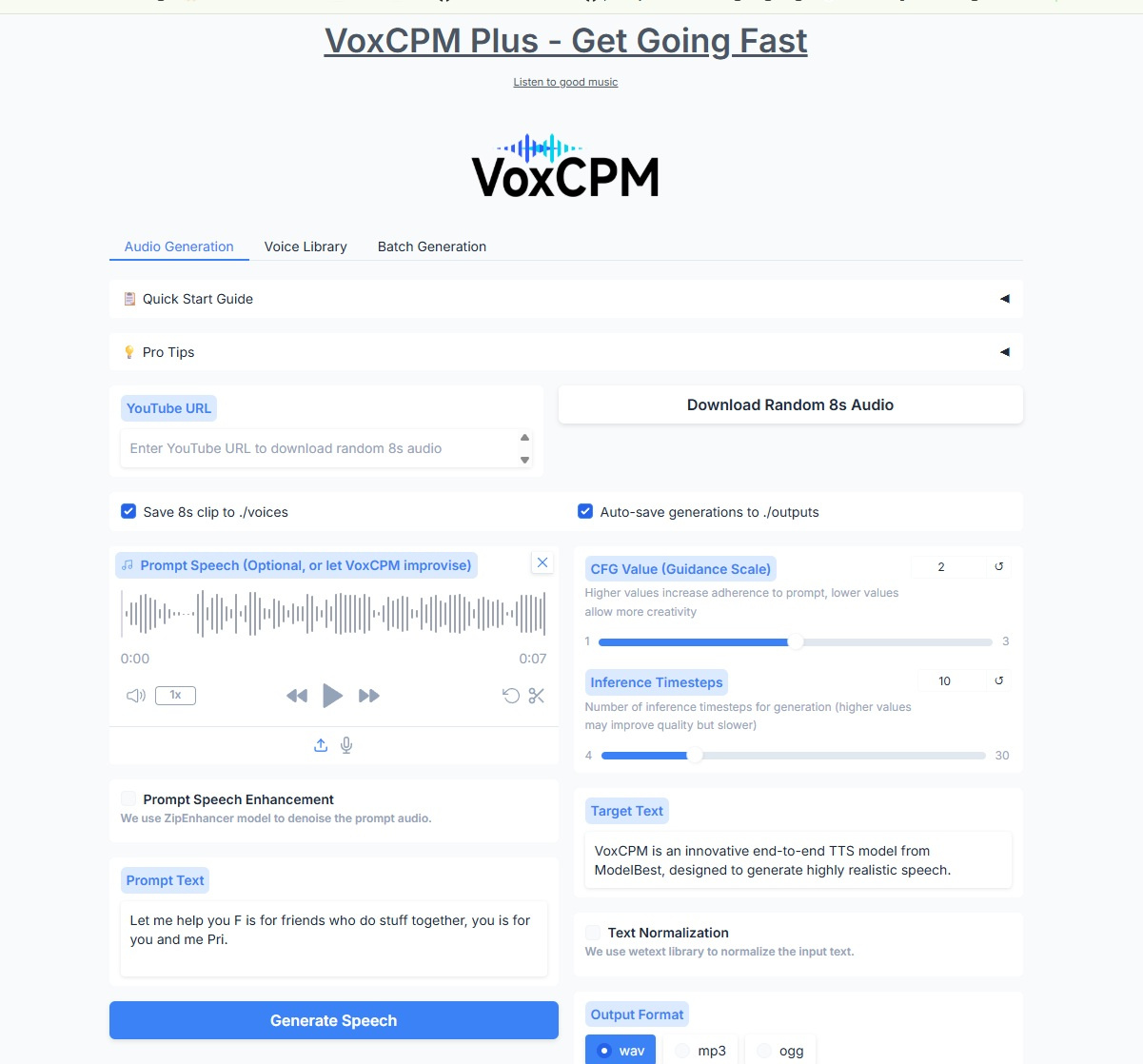 VoxCPM Speech Cloning